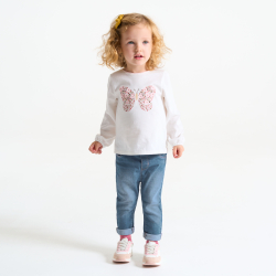 بنطال ترنج باللون الأزرق للفتيات الصغيرات